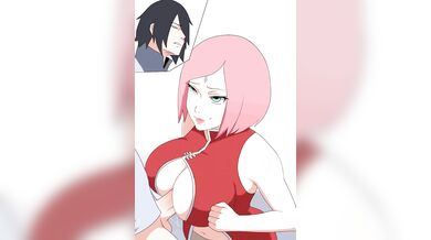 Sakura and Sasuke's Big Tits Blowjob Orgy [Horny Hannya Sluts]