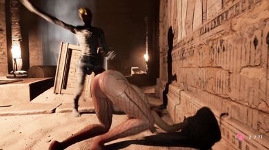 Egyptian Nights - Hot MILF Bound and Gagged in the Desert Sand!