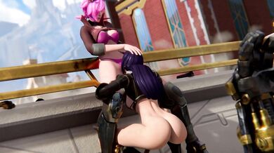 Caitlyn Rides Vi Hard in Intense Lesbian Action!