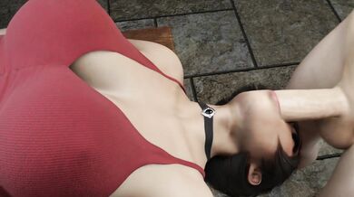 Ada Wong Gets Her Throat Rammed Hard in 'The Dirty Den'