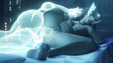 Man's Huge Cum Explosion Filling Up Pregnant Symmetra in Zombie-like State