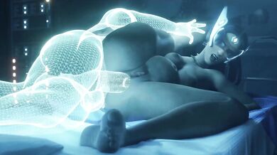 Man's Huge Cum Explosion Filling Up Pregnant Symmetra in Zombie-like State