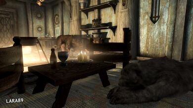 (Skyrim) Hot welcome back from the warfronts