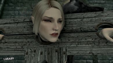 (Skyrim) Submissive Elf Tied Up and Degraded