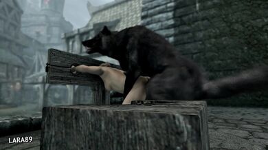 (Skyrim) Submissive Elf Tied Up and Degraded
