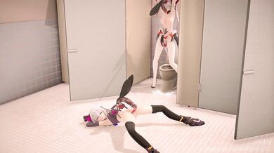 Insect Fuck Fest in the Bathroom with Honkai Impact and XMHY!