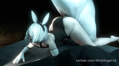 Bunny Girl Gets Tail and Tail Fucked