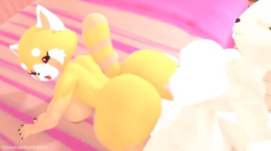 Furry Fisting Fun: Fenneko's Forbidden Fondling of Retsuko [Leviantan581re]