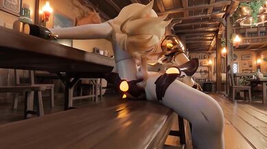 Pounding in 3D: Aether Fucks Venti from Behind the Anime Way!