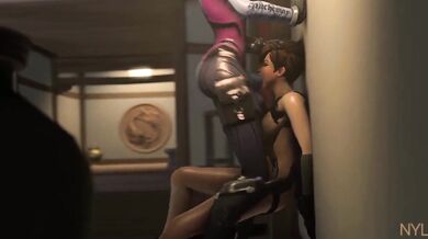 Tracer Gets Fucked by Widowmaker's Face - Nylon