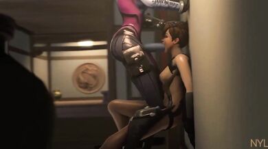 Tracer Gets Fucked by Widowmaker's Face - Nylon