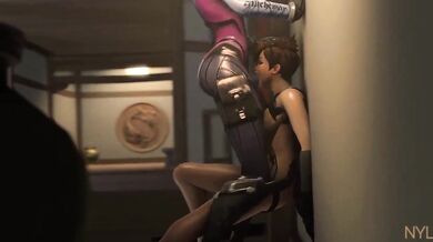 Tracer Gets Fucked by Widowmaker's Face - Nylon