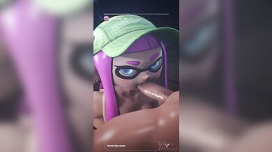 Pink-Haired Inkling Gives Epic Blowjob