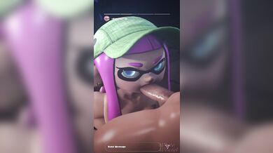 Pink-Haired Inkling Gives Epic Blowjob