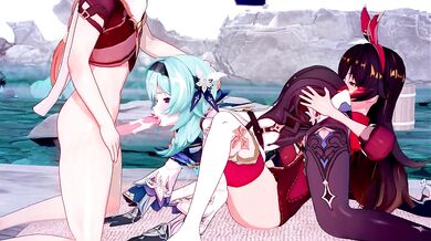 Eula's Deep Throat DP with Amber