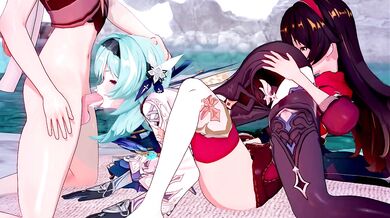 Eula's Deep Throat DP with Amber