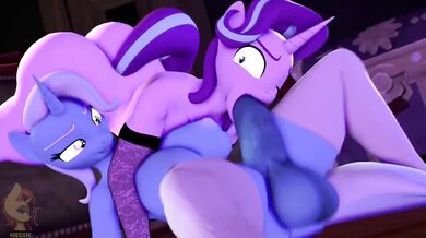 My Little Pony Hardcore Masturbation: Horse and Human Female Futanari Remix