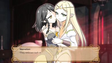 Fantasy Lesbian Licking in 'Elven Conquest 1' with Faye and Seraphine Sucking Orbs