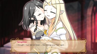 Fantasy Lesbian Licking in 'Elven Conquest 1' with Faye and Seraphine Sucking Orbs