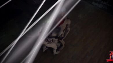 Carmella Corset and Violet Van Housen Together with Randy Bullet's Sperm, Filling April Fooze's Mouth and Pussy with Cum