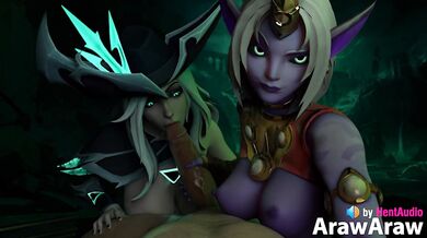 Miss Fortune and Soraka Visit Bot Lane for HOT Lesbian Action!