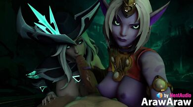 Miss Fortune and Soraka Visit Bot Lane for HOT Lesbian Action!