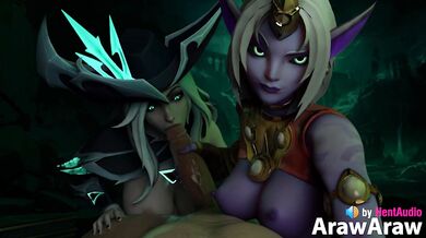 Miss Fortune and Soraka Visit Bot Lane for HOT Lesbian Action!