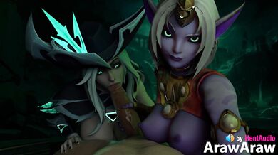Miss Fortune and Soraka Visit Bot Lane for HOT Lesbian Action!
