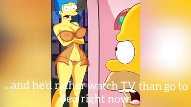 Interracial Threesome with Marge Simpson and Milhouse