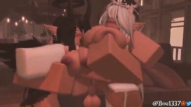 Gloryhole Initiation: Roblox Slut Gets DP'd in the Ass by Two Strangers