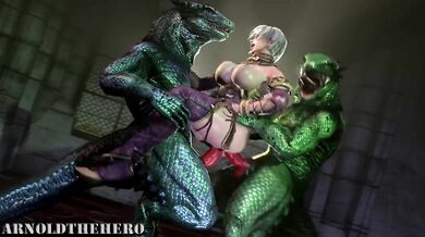 Double-penetrated Ivy Valentine in heat