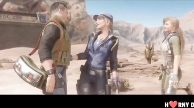 Bitchy Tifa Gets Banged By Two Dudes: Cloud's Sword Isn't Enough For Her Ravenous Craving