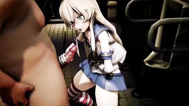 Public Pussy Fucking: Shimakaze's Horny Urge [NSFW]