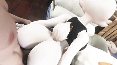 Unhinged Scorbunny Reverse Cowgirl Ride with Skull-Faced Elliot