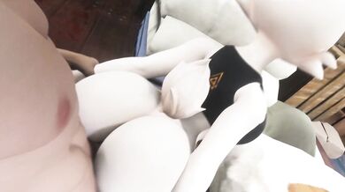 Unhinged Scorbunny Reverse Cowgirl Ride with Skull-Faced Elliot