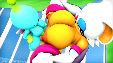 Rouge getting pounded by Chao's huge cock.