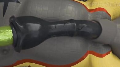 Insatiable Gluttonous Demon Swallows Monster Cocks Whole in 'Grave Entrails' Tor*ture Porn