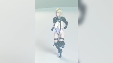 Bouncy and Naughty Samu Runs with Gantz's Body Suit