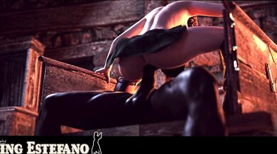 Gaping and Bouncing Ashley Graham in Resident Evil Parody