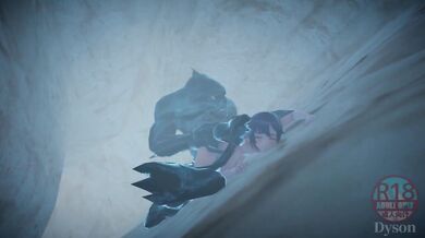 Monster Fucks Mona in New DysonMMD Release