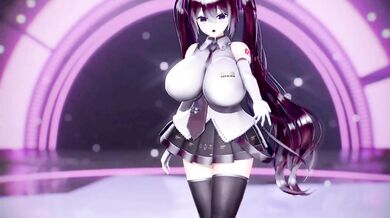 Mikudayo! Huge Tits Jiggle to Vocaloid's Beat in MMD 3D Porn Parody
