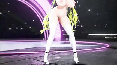 Mikudayo! Huge Tits Jiggle to Vocaloid's Beat in MMD 3D Porn Parody
