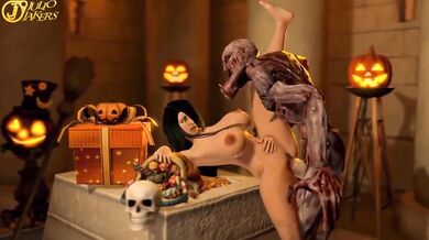 Cumming Inside Farah's Candy Bag on All Hallow's Eve - XxX