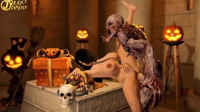 Cumming Inside Farah's Candy Bag on All Hallow's Eve - XxX