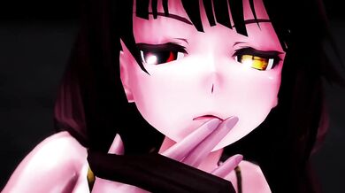 Sensual Striptease with Sexy Enchantress Kurumi Tokisaki