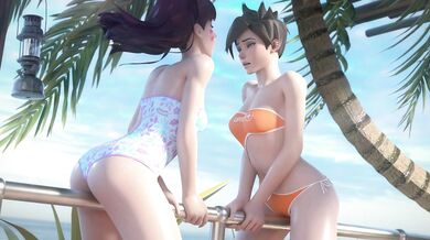 Bangin' Bikini Babes: Tracer and Diva Lay It All Out on the Sandy Shore
