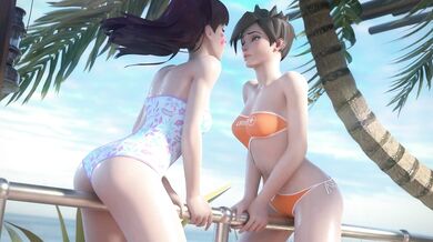 Bangin' Bikini Babes: Tracer and Diva Lay It All Out on the Sandy Shore
