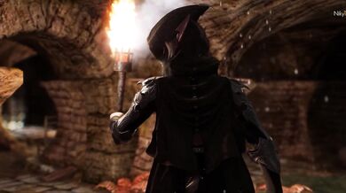 Mana-sucking Snowbunny Sorceress Conjures Cum Storm in Sludge Tunnels