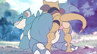 Titty Fucking and Creampie with NidoQueen and Abra