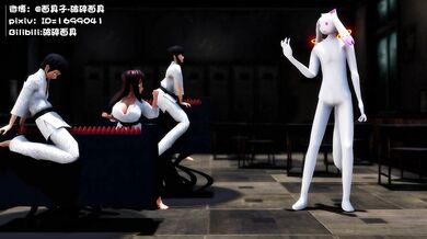 Kuromaru's Innocent Little Sister Gets a Three-Way Shafting in her Tight Virgin Vagina